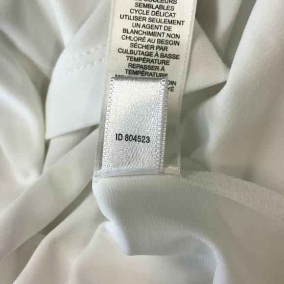 Chico's Womens Multi Slit Dolman Sleeves Round Neck White Blouse Top Size M - Picture 7 of 8